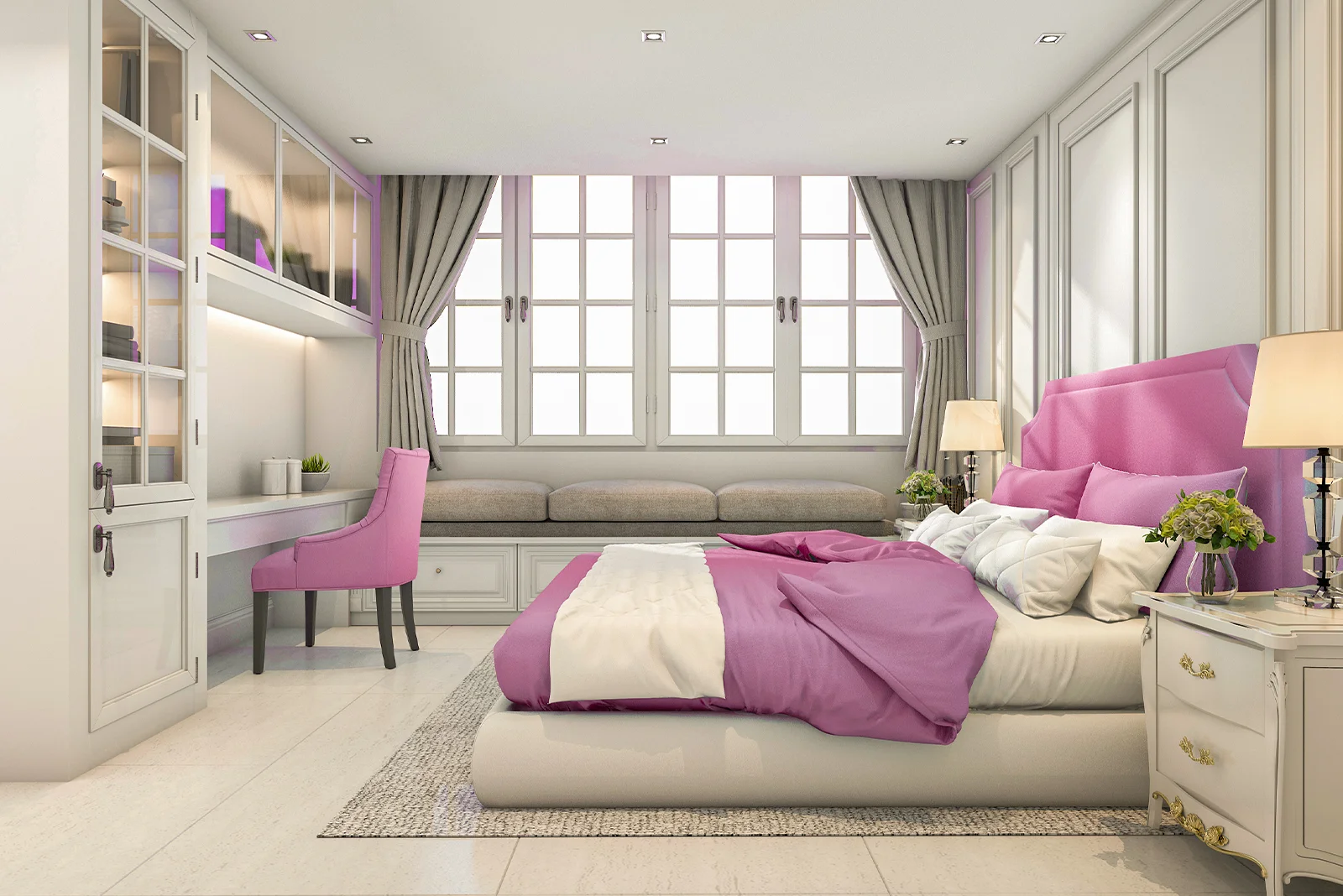 Rénovation et la décoration d'une chambre à coucher exceptionnelle pour une jeune fille à Grenoble Rénovation et la décoration d'une chambre à coucher exceptionnelle pour une jeune fille à Grenoble